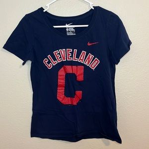 NIKE Cleveland Indians Navy Graphic Tee Shirt